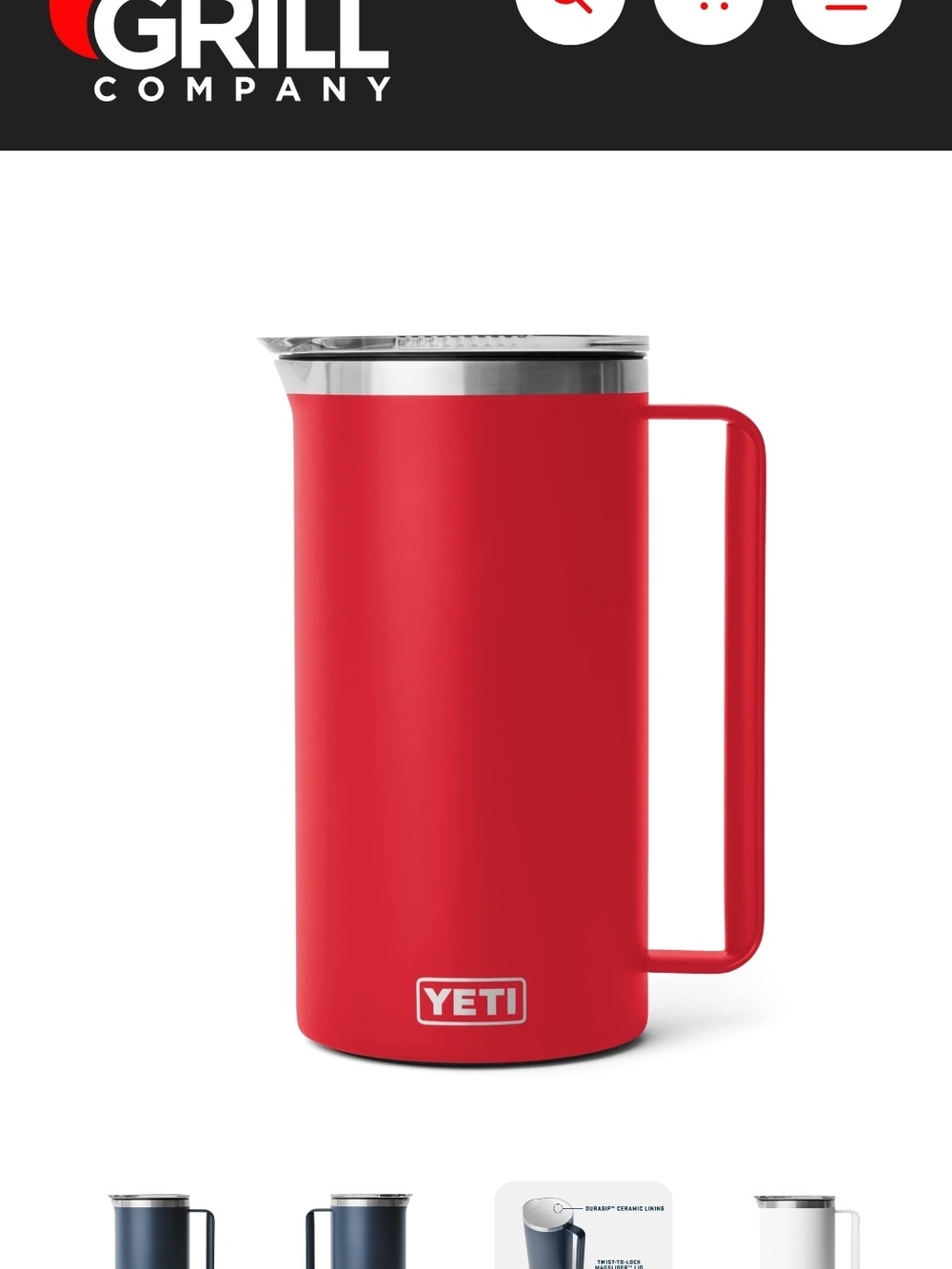 Yeti Rambler Red 64oz Pitcher